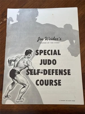 JOE WEIDER "Special Judo Self-Defense Course" bodybuilidng muscle booklet 1959 - Image 1 of 4