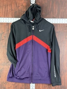 Nike Basketball Tracksuit Jacket Jogger Y2K Vintage Black Purple Womens Medium - Picture 1 of 9