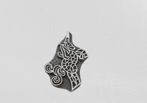 Wooden Unicorn Printing Block Stamp Pottery Stamp Textile Stamp Fabric Stamp - Picture 1 of 3