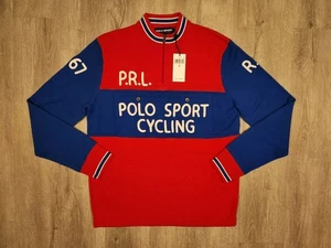 Polo Ralph Lauren Sweater Polo Sport Cycling Wool Knit Size Medium Vintage Retro - Picture 1 of 10