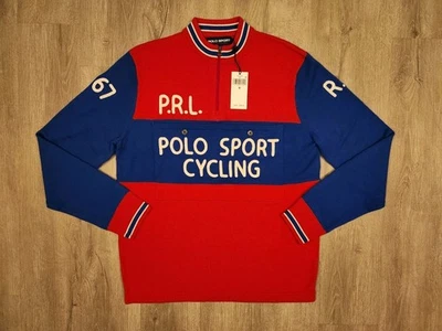 Polo Ralph Lauren Sweater Polo Sport Cycling Wool Knit Size Medium Vintage Retro - Image 1 of 4