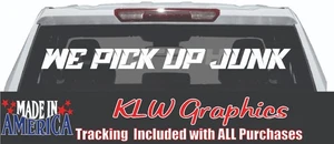 Junk Pick Removal Decal Sticker Automobile Trade Auto Shop Clunkers Sign Buy Car - Picture 1 of 2