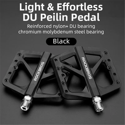 Pedales de bicicleta MTB BMX U sellado bloqueo de cojinete ensanchar pedales de bicicleta de nailon ciclismo Foto 1 de 4