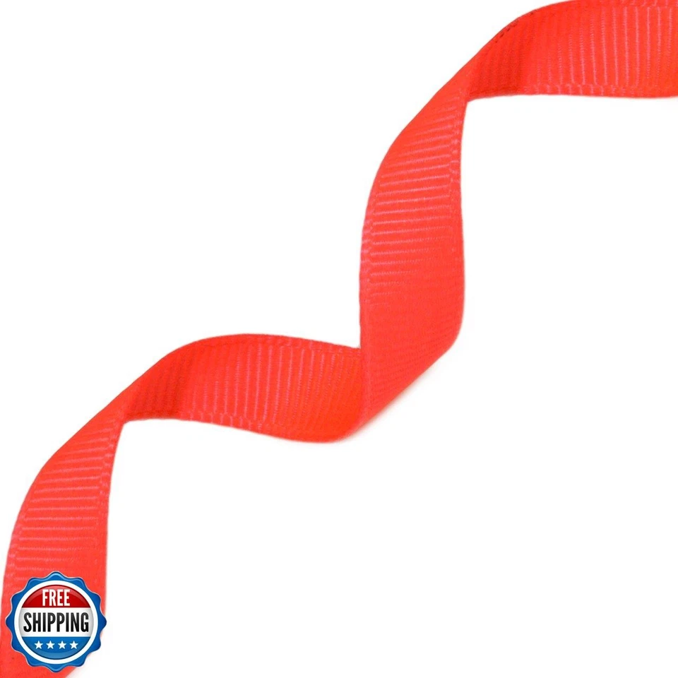 Cinta Morex cinta de grosgrain de neón, 3/8 pulgadas por 20 yardas, coral neón (06709/20 Foto 1 de 1