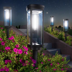 Bright Solar Pathway Lights Outdoor, 8 Pack Solar Garden Lights for Outside W... - Picture 1 of 8