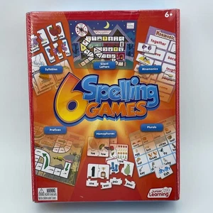 JUNIOR LEARNING 6 Spelling Games Educational Board Game JL408 Kids NEW Sealed - Picture 1 of 5
