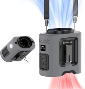Socool 14500mAh Tragbarer Hüftventilator Clip auf Gürtel 360 Rotation 14500mAh, Grau - Bild 1 von 7