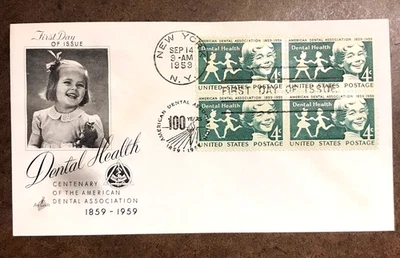 U.S. DENTAL HEALTH CENTENARY AMERICAN DENTAL ASSOC. FDC SC#1135 ARTCRAFT CACHET - Image 1 of 2