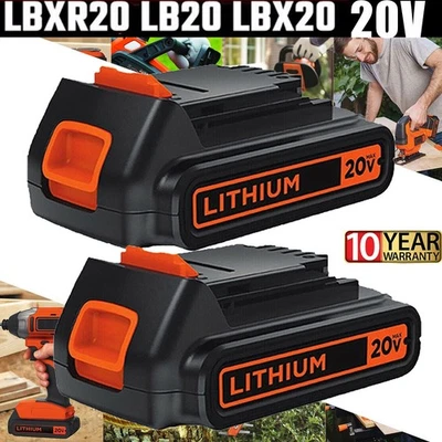 PACK 20V Lithium-ion 1.5Ah/3.8Ah Battery for BLACK DECKER 20 Volt LBXR20 LB20