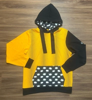 Sudadera para hombre ASICS Tiger Happy Chaos amarilla negra temática de anime japonés talla M Foto 1 de 4