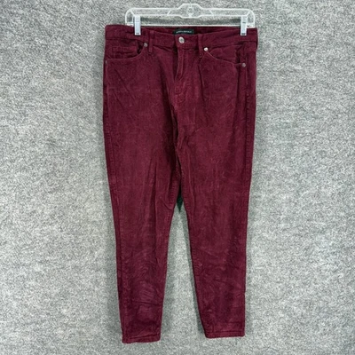 Pantalones Banana Republic para mujer 30 Plus púrpura chino pana tiro medio frente plano Foto 1 de 4