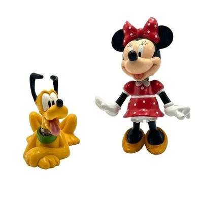 Disney Applause Mini Mouse And Pluto Bobble Head Vintage Figurines - Imagem 1 de 4