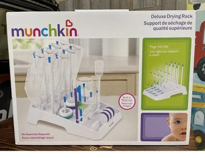 Estante de secado de botellas Munchkin Deluxe se pliega plano para almacenamiento Foto 1 de 2