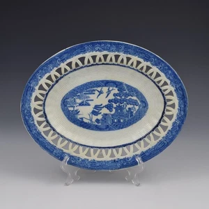 Georgian Pearlware Willow Pattern Serving Dish / Chestnut Basket Stand c.1800 - Picture 1 of 3