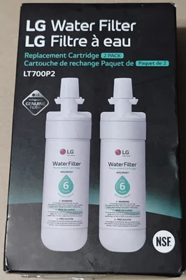 2 LG Water Filters LT700P2 Genuine Replacement Cartridge ADQ36006121 Refrigerato - Image 1 of 4