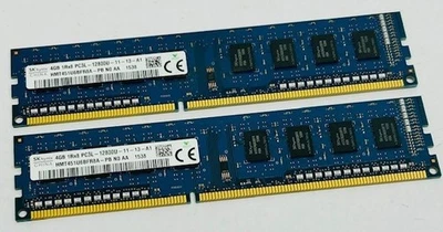 8GB (2x 4GB) SK Hynix HMT451U6BFR8A-PB N0 AA PC3L-12800U 1600MHz DDR3 Memory Kit - Image 1 of 3