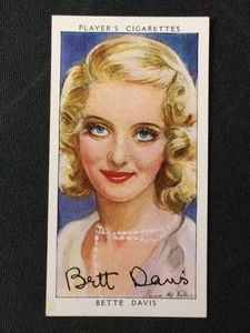 1938 Player's Film Stars Third Series #10 Bette Davis Excellent - Picture 1 of 2