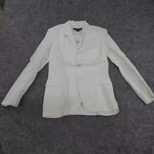 Ralph Lauren Jacket Womens 4 Purple Label Collection Cream Ivory Coat Buttons - Picture 1 of 15