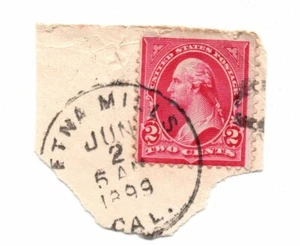 Scott # 251 - 2c Carmine - Washington, sobre papel 2 de junio de 1899 - Imagen 1 de 1