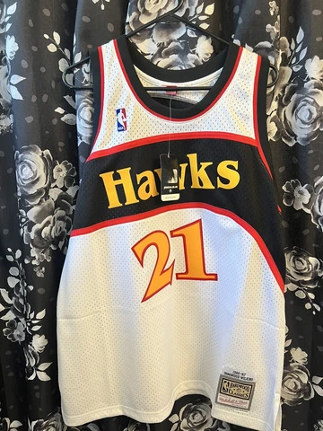 Dominique Wilkins  #21 Atlanta Hawks 1994-95 Hardwood Classics Swingman XL Cover