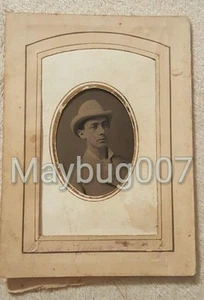 Vintage Antique Tintype Photograph Young Man Identified Myers Family Maryland - Picture 1 of 5
