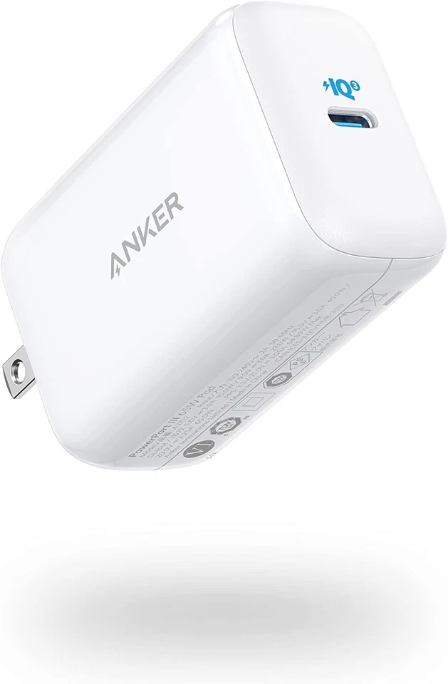 USB C Charger ANKER 65W PIQ 3.0 PPS PowerPort III Pod A2712 PD Super Fast - Image 1 of 1
