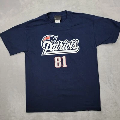 New England Patriot Shirt Boys Large Boston Pats Randy Moss Jersey Youth Kids - Image 1 of 4