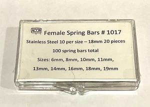 100 PC Assortment of Ladies & Mens Watch FEMALE Stainless Steel Spring Bars - Picture 1 of 2