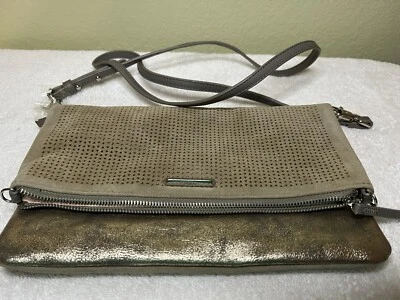 Bolso Clutch de Hombro Stella Y Punto Wavelet Gris Pizarra Y Metálico 2 En 1 Foto 1 de 4