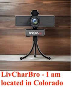 Webcam HD 1080P avec microphone et obturateur de confidentialité et trépied - Photo 1/8