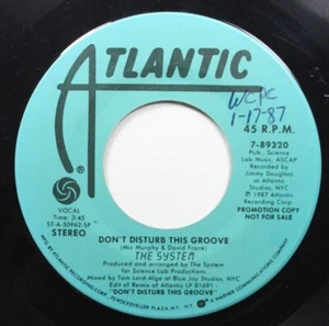 Rock Promo 45 The System - Don'T Disturb This Groove / Don'T Disturb This Groove - Picture 1 of 2