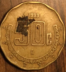1993 MEXICO 50 CENTAVOS COIN - Picture 1 of 2