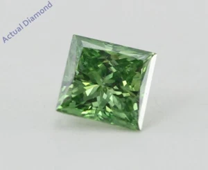 Princess Loose Diamond (0.77 Ct Green(irradiated) Si2(enhanced)) IGL - Picture 1 of 5