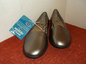 BRAND NEW LADY'S DR.SCHOLL'S PAIR OF PEWTER COLOR CASUAL OR DRESS FLATS (.SHOES) - Picture 1 of 7