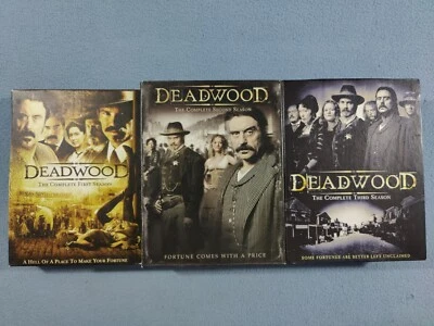 DEADWOOD COMPLETE FIRST, SECOND & THIRD SEASON 18-DISC DVD BOX SETS SEASON 1 2 3 - Image 1 of 4