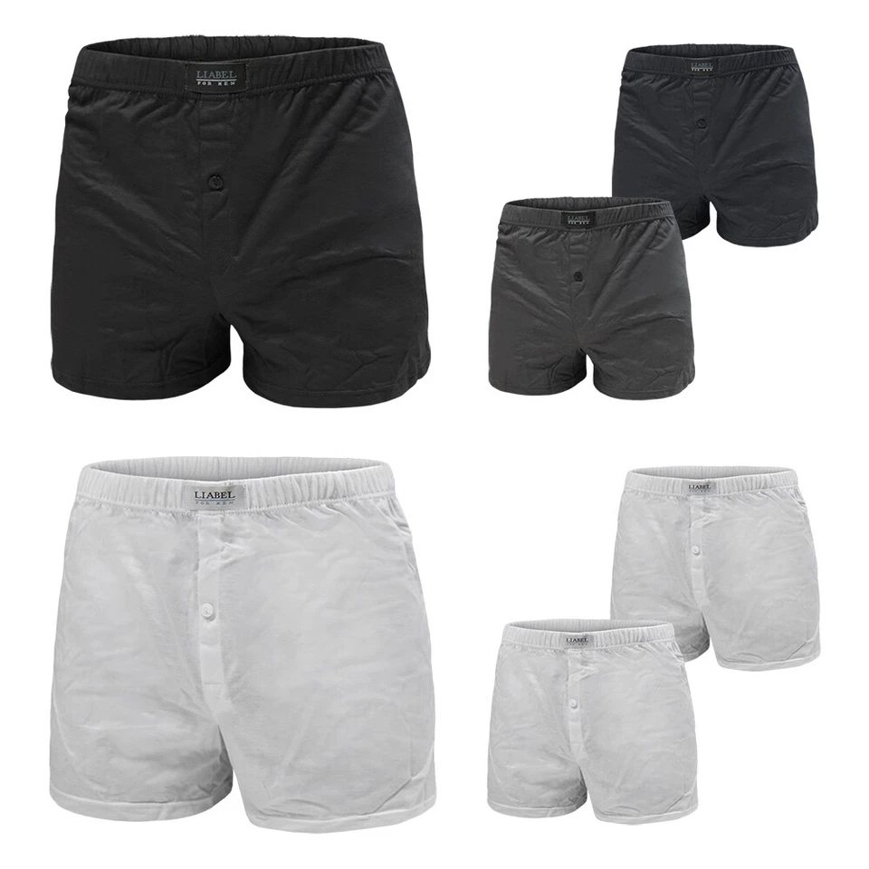 Set 6 Pezzi Uomo BOXER LIABEL Cotone Apertura Davanti Taglie Forti Art.LB440/C - Immagine 1 di 1