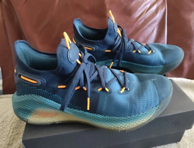 Under Armour UA Curry 6 Underrated Men's 9.5 Navy Orange Shoes 3020612-404 Exc.! - Image 1 of 4