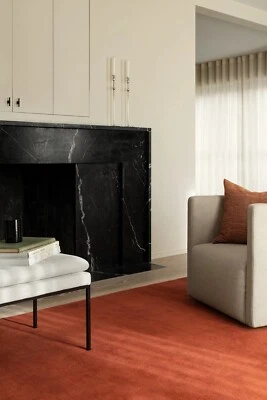 Hand-Tufted Wool Rug 9×12 ft - Nordic Knots Brick Red Design, Handmade Area Rug - Image 1 of 4