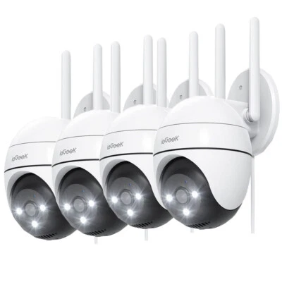 ieGeek 5MP Telecamera WiFi Esterno Videocamera Visione Notturna Colori 360° P - Immagine 1 di 4