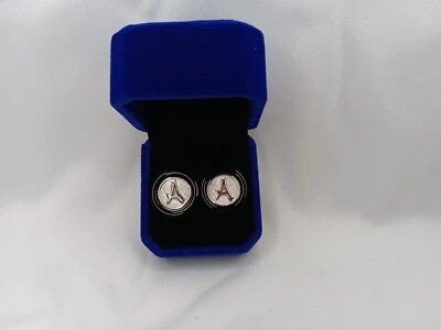 Gemelos Swank Initial A años 60 tono plata monograma letra A joyería para hombre Foto 1 de 2