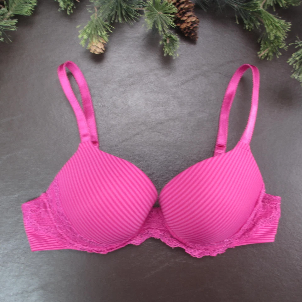 Sujetador Lily of France Talla 34C Rosa Acolchado Con Aros Cierre Ajustable Espalda Foto 1 de 4