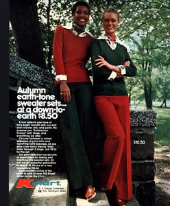 1975 BLACK AMERICANA K-MART AUTUMN FASHION'S BLACK MODELS VINTAGE PRINT AD - Picture 1 of 1