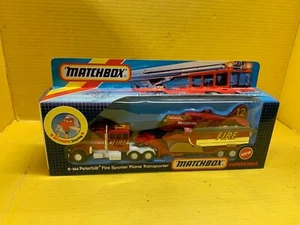 Matchbox K-134 Peterbilt Fire Spotter Plane Transporter - Picture 1 of 4
