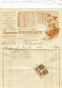 Dépt 51 - Chalons/Marne 67 Rue de Marne - Belle Entête Art Déco Coiffure de 1928 - Picture 1 of 1