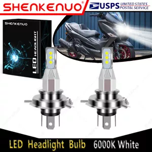 For Suzuki Burgman 400 2003-2006 AN400 2PC 9003 H4 LED Headlight Bulbs Kit 6000K - Bild 1 von 12