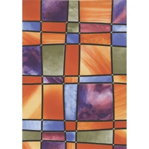STICKYBACK STAINED GLASS WINDOW 2mX67.5cm COVERING SELF AD VINYL FILM FAB11806 - Picture 1 of 13
