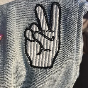 Levi's 511 Boys Slim Ripped Jeans Embroidered Retro 70s Size 14R W27 L27 RN81917 - Picture 1 of 16