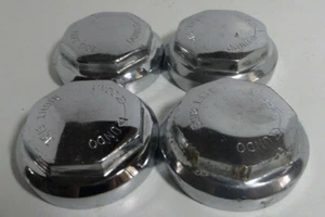 4 brass hub caps screw on AB2760 2 left 2 right - Picture 1 of 3