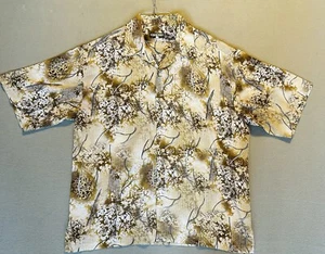 Mench Platinum Shirt Men’s Italy New York XXL Abstract Retro Short Sleeve - Picture 1 of 8