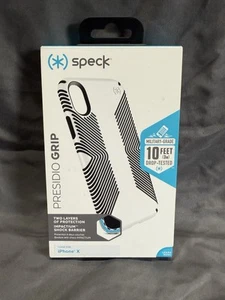 Speck Presidio Grip Case for iPhoneX iPhone X Black & White - Zdjęcie 1 z 3